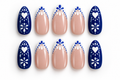 Blue Folk Art Press On
