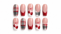 Cherry Plaid Press On