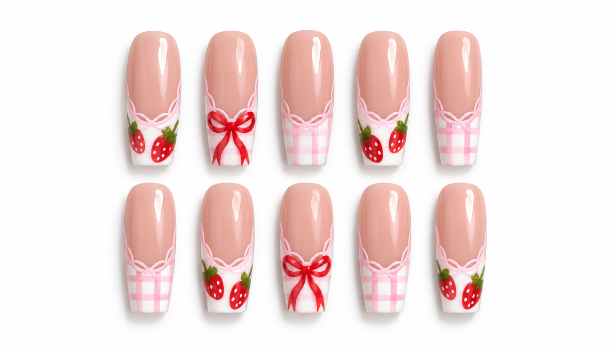 Strawberry Picnic Press On
