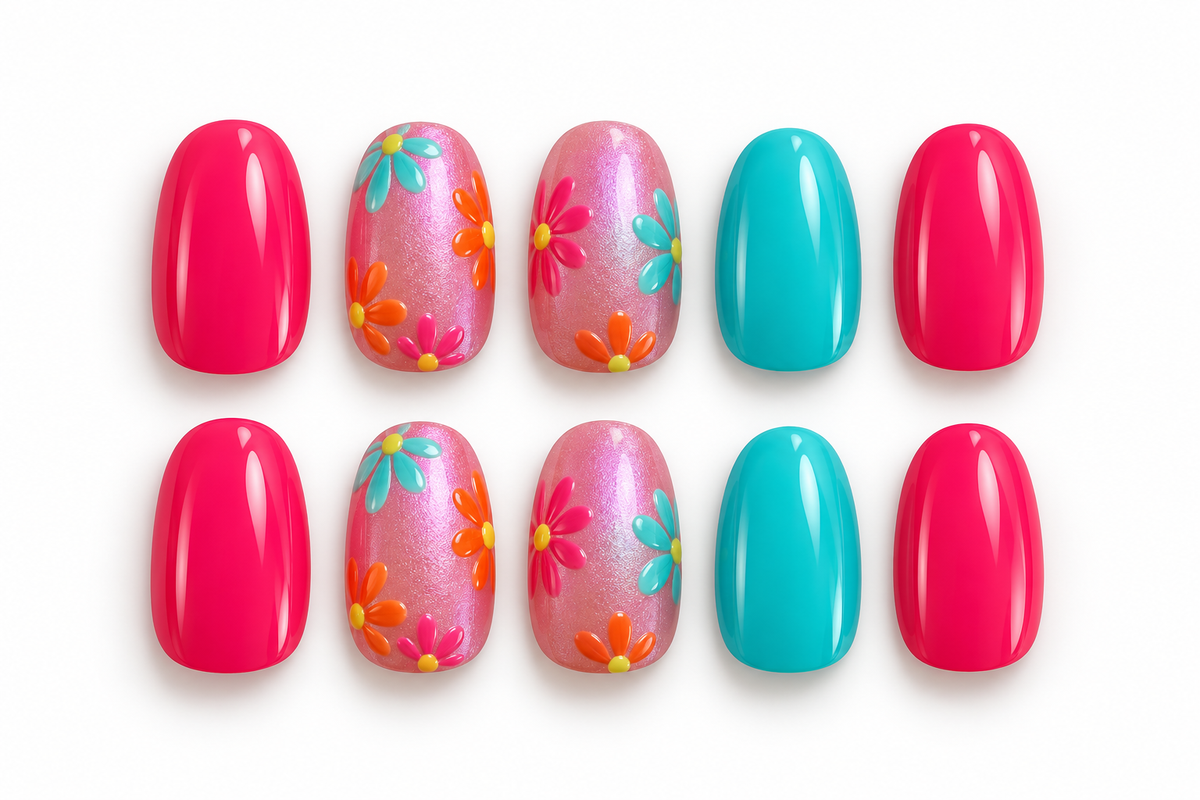 Tropical Bloom Press On