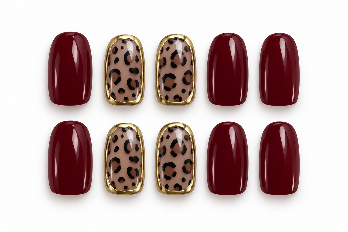Wild Burgundy Press On